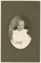 Circa 1900&#39;S Cabinet Card Adorable Cute Smiling Baby Reynolds Decorah Ia - £7.42 GBP