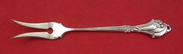 Pattern Unknown by Webster Sterling Silver Pickle 2-tine w/ wood lily 4 7/8&quot; - £37.88 GBP