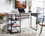 Safavieh Home Office Xyla Modern White Marble and Black 3-shelf Glass To... - $315.99