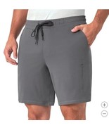 Mondetta Mens Shorts Gray Active Moisture Wicking Pockets Elastic Waist ... - $45.44 CAD