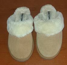 Minnetonka Women&#39;s Slippers 7M Leather Faux Fur Chesney Cinnamon Great S... - $24.68 CAD
