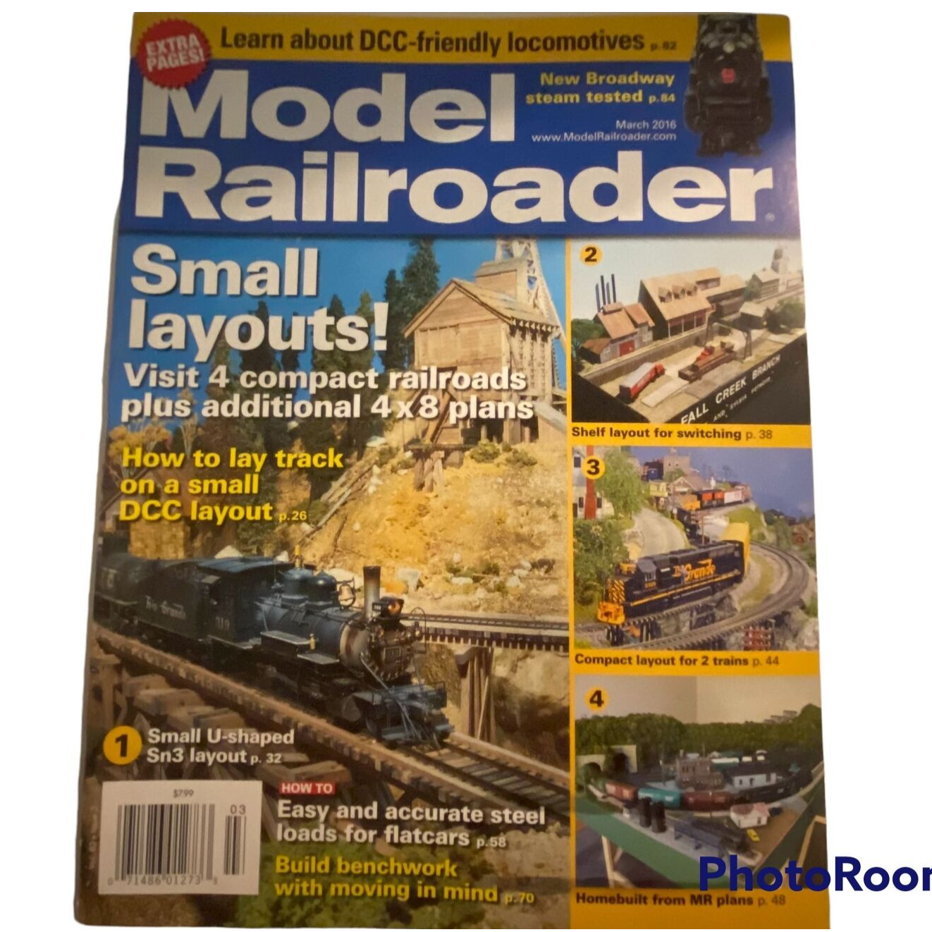 Primary image for Model Railroader March 2016 Easy Accurate Steel Loads Small Layouts Benchwork
