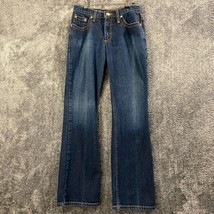 Rockies Jeans Womens 6 29x30 Dark Wash Low Rise Fade Slight Flare Bottom... - £24.96 GBP