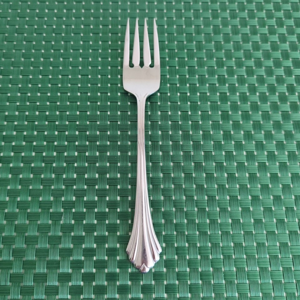Oneida BANCROFT Salad Fork Stainless Flatware USA Flared Tip 1 Single Fo... - $2.99