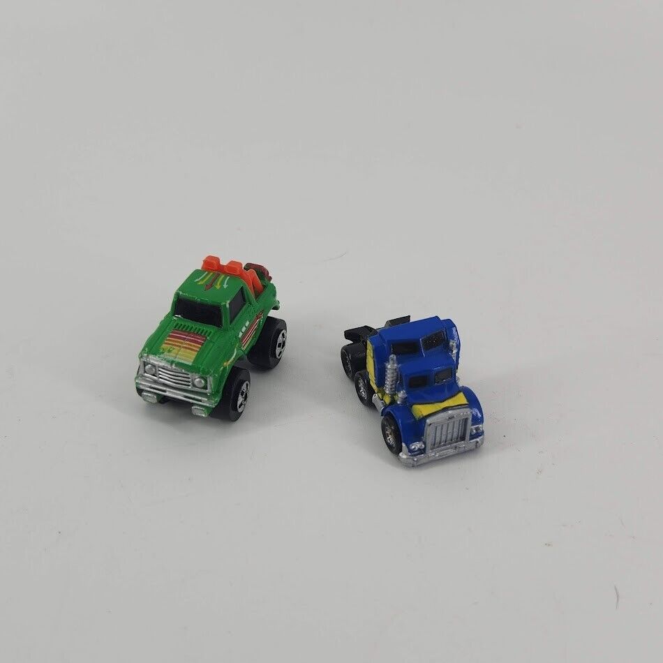 Lot of 2 Vintage Galoob Micro Machines Kenworth Semi Truck Suzuki Samurai  1987 - £10.08 GBP