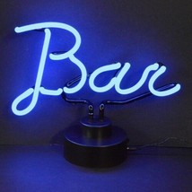 BAR Script Banner Bar Top Hand Blown Neon Sculpture 14&quot;x11&quot; - £72.95 GBP