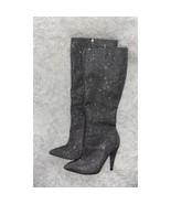 Anne Michelle Grey Knee High Glitter Boots - $50.00