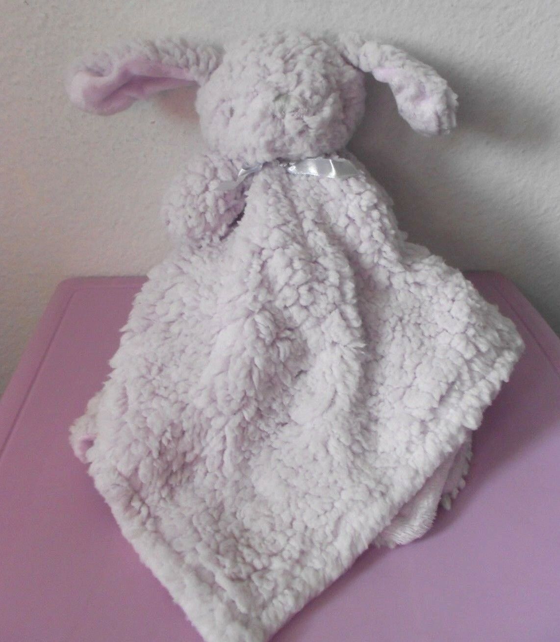 Blankets and Beyond Bunny Rabbit Purple Lavender Security Blanket Lovey Sherpa - $39.58