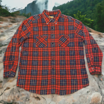 Ozark Trail Men&#39;s Flannel Shirt Size XL Soft Cotton Plaid Red Black Top ... - $12.95