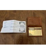 Vintage Calculator Assurance Solar Cell Power Electronic Leather Cover - $20.37