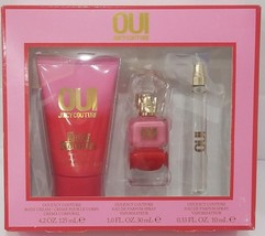 OUI Juicy Couture Women Fragrance Eau De Parfum Body Creme 4.2 oz 3 Pcs Gift Set - £64.45 GBP