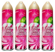 LOT 4 Glade Scented Air Freshener Spray Candy Cane Cheer Eliminates Odor... - £21.82 GBP