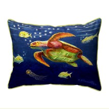 Betsy Drake Sea Turtle Extra Large Zippered Pillow 20x24 - £49.46 GBP