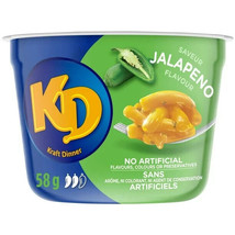 6 X KD Kraft Dinner Jalapeno Macaroni &amp; Cheese Snack Cups Pasta 58g Each - £24.71 GBP