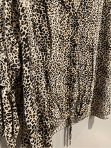 Leopard Blouse Button Down Shirt-Jennifer &amp; Grace-Rouged Sleeves EUC Wom... - £12.03 GBP