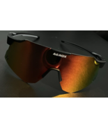Sports Sunglasses Cycling Running... Unisex Matte Black/Violet Red NEW - £19.70 GBP