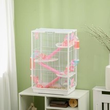 Gerbilarium 3 Tiers Hamster Cage Animal Travel Carrier Habitat W/ Accessories - £54.37 GBP