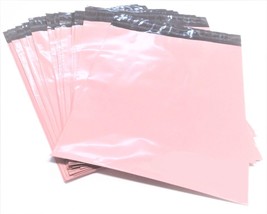 100 Pale Pink 12 x 15.5 Poly mailer bag plastic envelopes - £21.86 GBP