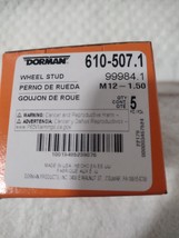 Dorman, 610-507.1, M12-1.50, 99984.1, Wheel Studs, 5 Pack - $11.28