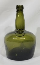 Brandy Bottle Squat Three Mold Olive Green - $86.13