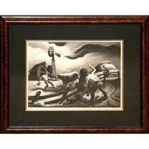 &quot; Photographing The Bull &quot; Par Thomas H.Benton Lithographie 1950 Le D 500 Signée - £5,068.99 GBP