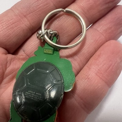 Vintage 1988 Teenage Mutant Ninja Turtles Keychain TMNT Michelangelo Item image 4