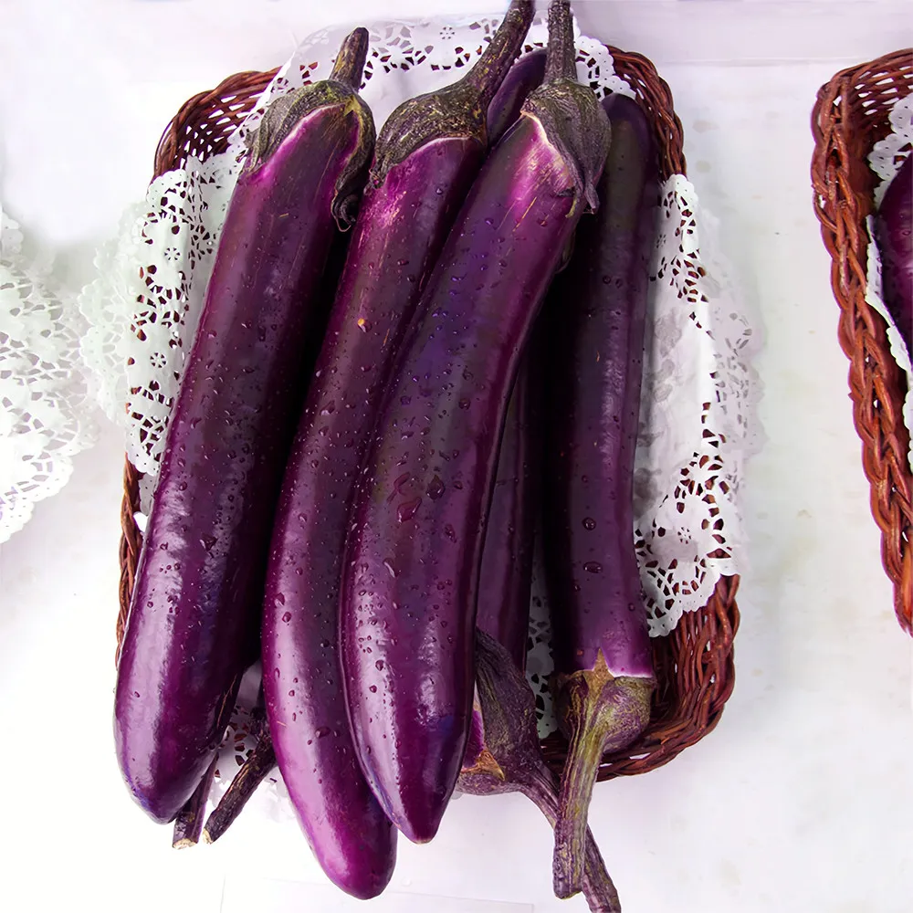 US Seller 400 pcs/bag Spring-Summer Eggplant Seeds Thick-Fleshed Purple-Red - £7.27 GBP