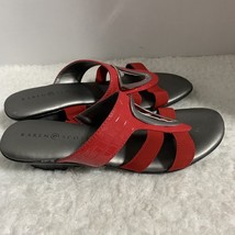 KAREN SCOTT Women&#39;s Engle Open Toe Casual Slide Sandals Red Size 10M - $24.39