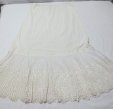 Vtg Van Raalte Half Slip Nylon Opaguelon Scalloped Pleated Lace Sz S - £31.97 GBP