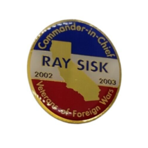 Veterans of Foreign Wars Commander Ray Fisk Lapel Hat Pin 2002 VFW Colle... - $6.76