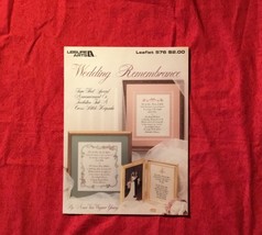 Leisure Arts Leaflet #576 &quot;Wedding Remembrance&quot; Cross Stitch Keepsake 19... - $45.85 MXN