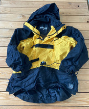 VTG Extreme Sports Men’s Half zip Hooded Pullover Jacket Size XXS Black Yellow - £27.74 GBP