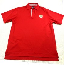 FJ Mens Red PGA Polo Shirt Embroidered Logo Moisture-Wicking Stretch Sho... - $20.90