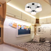 RV Ceiling Lights Fixture Interior LED Camper Trailer Boat Flush Mount 12V Dome - £50.20 GBP