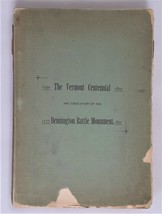 1891 Antique Vermont Centennial Bennington Battle Monument History Genealogy + - £97.95 GBP