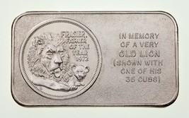 1973 Frasier Il Leone Pioneer come Nuovo Artistico Barretta 1 Oz. Argento - $1,426.55 MXN