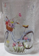 Yankee Candle Clear Crackle Large Jar Holder J/H ART IN THE PARK bike birdhouse - $71.53