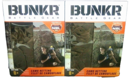 2 Bunkr Battle Gear Camo Netting Toy Age 8+ Build Your Own Battlezone 60&quot; x 80&quot;  - £12.14 GBP