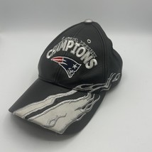 New England Patriots Hat Rare 2005 Super Bowl XXXIX Champions Leather Flame - $25.60