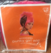 Punky Girl Wig Black And Pink One Size Fits Most NEW - £6.05 GBP