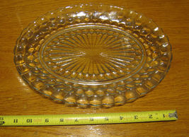 Pair Pressed Oval Glass Platter Serving Relish Dish Oval 12&quot; x 8&quot; Bluish... - £24.03 GBP