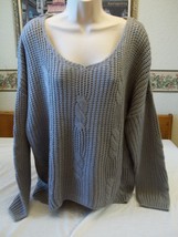 Women&#39;s Canyon River Blues Slouchy Cable Knit Sweater Purple LARGE NEW - £20.99 GBP