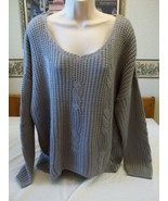 Women&#39;s Canyon River Blues Slouchy Cable Knit Sweater Purple LARGE NEW - $39.81 CAD