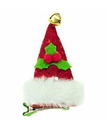 Scunci Christmas Hat Mini Hair Clip with sequence and jingle bell - $8.95