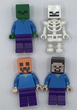 Lego Minifigure Minecraft Mini Figures Lot of 4 - £11.17 GBP