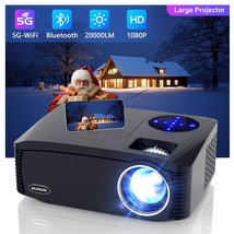 Native 1080P 5G Wifi Bluetooth Projector, 20000Lm 450&quot; Display Support 4K Movie  - £539.81 GBP