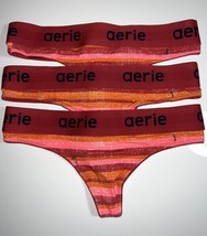 LOT OF 3 NEW AMERICAN EAGLE AERIE THONG PANTIES SIZE SMALL - $13.85