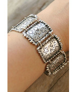 Link bracelet, Silver Boho bracelet, tribal jewelry, silver bracelet (B284) - £22.01 GBP