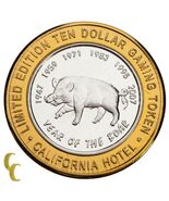 Sam Boyd&#39;s Las Vegas $10 Gaming Token Year of the Boar 999 Fine Silver - $86.96 CAD