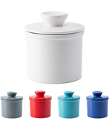 Butter Crock with Water Line for Countertop, French Dish with Lid, Ceram... - €12,54 EUR